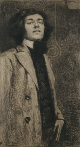 Tomislav Krizman, Autoportret, 1908., Kabinet grafike HAZU